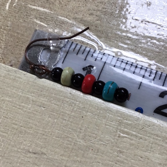 Handmade Colorful Boho Earrings - Picture 2 of 3